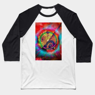 Fractal Psychedelic Artwork Baseball T-Shirt